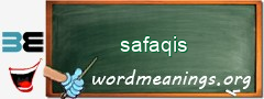 WordMeaning blackboard for safaqis